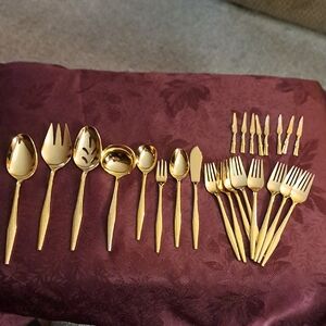 Vintage Florentine Gold Finish Electro-plated Serving & Charcuterie Utensils
